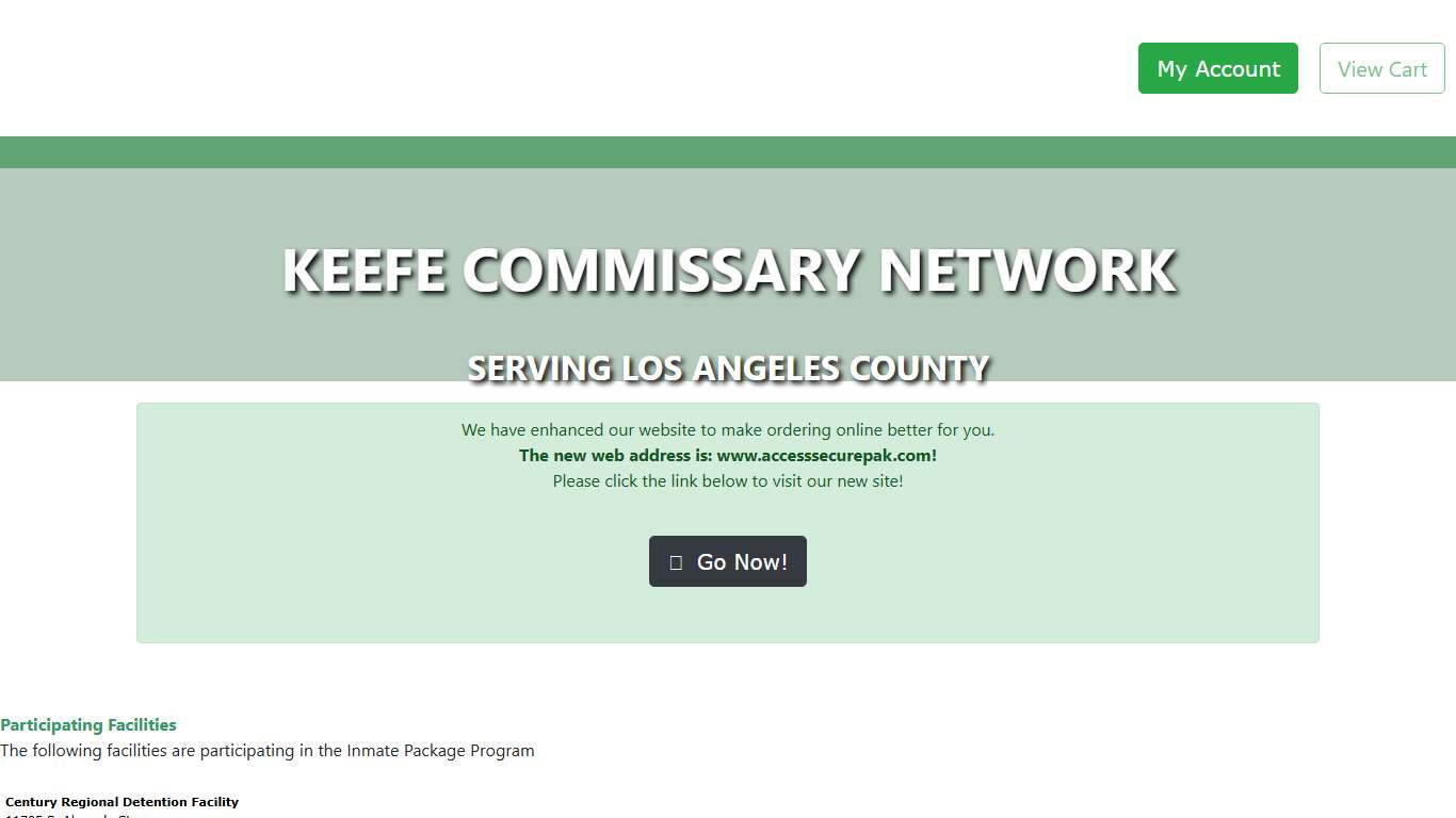Access Securepak - LA County Package Program - Participating Facilities - Main